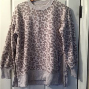 Aerie leopard print gray sweatshirt